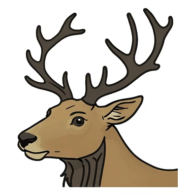 Stag profile right sticker