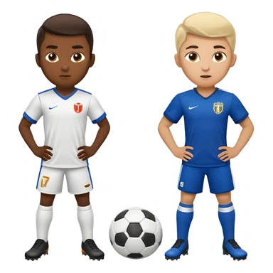 two soccer players facing off sticker