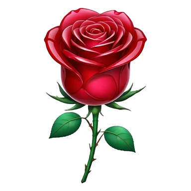 A rose made of ruby glass sticker