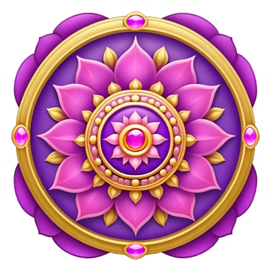 Sahasrara chakra purple pink gold sticker