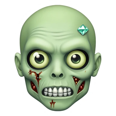 zombie with diamond grills sticker