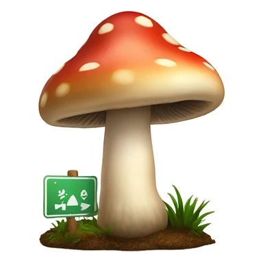 A sign in front of a mushroom that says don’t crash out ￼ sticker