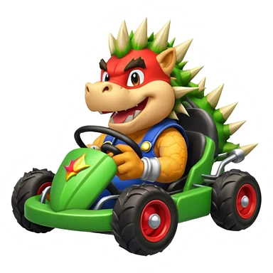 Bowser fait du kart sticker