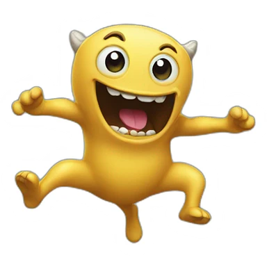 jumping monster sticker