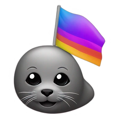 seal with lesbian flag sticker