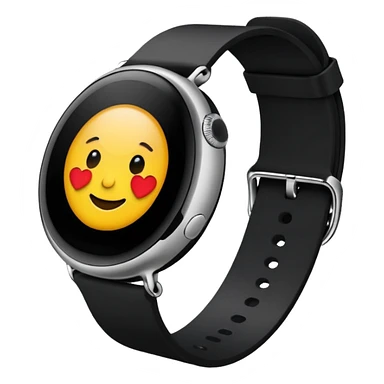 a black apple watch in the style of an ios emoji  sticker