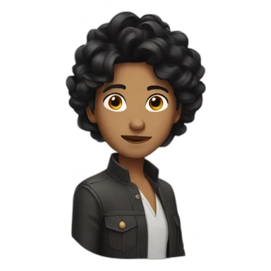 Tangled designer blackhair sticker