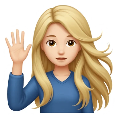 I want a girl spreading hear long hair with one hand sticker