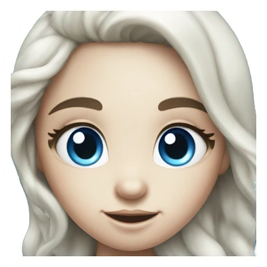 little cute mermaid with blue eyes  sticker