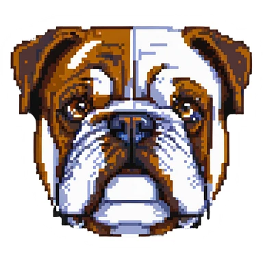 bulldog face sticker
