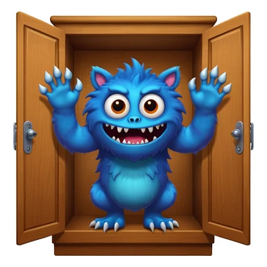 Monster on the closet sticker
