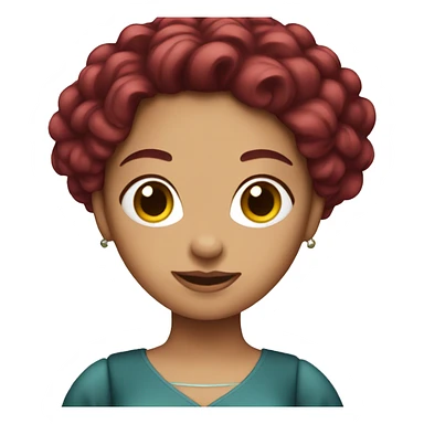 Woman with burgundy hair in a pretty dress sticker