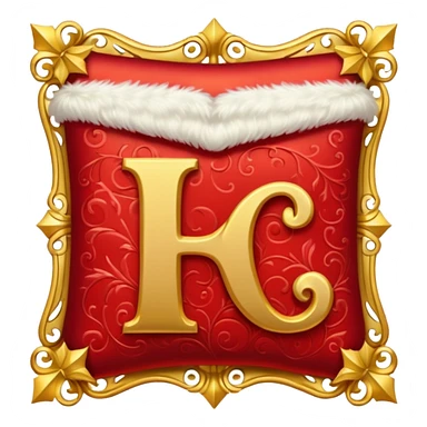 christmas red letter sticker
