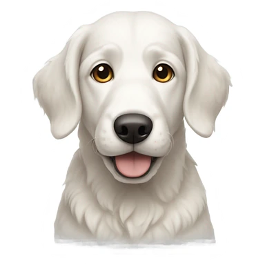 White doodle light brown around eyes and ears sticker