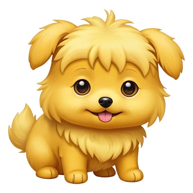 Yellow tiny dog sticker