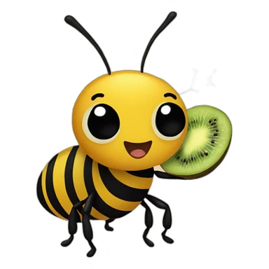 abeja con aguacate sticker