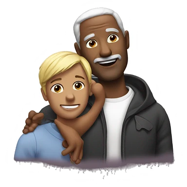 papa with mo sticker