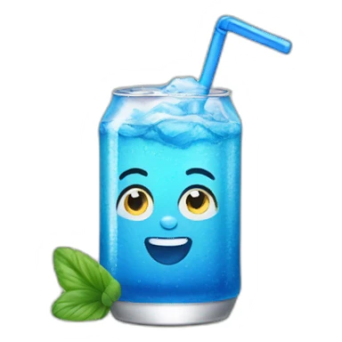 Chibre bleu French softdrink sticker