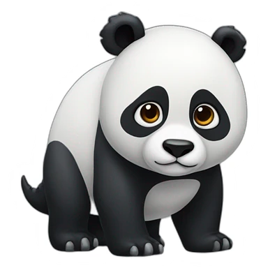 A panda bear mixed with a dinosaur sticker
