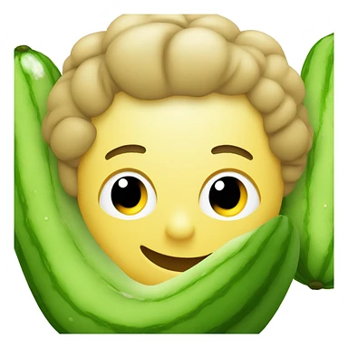 smiley wearing relaxing cucumbers sticker