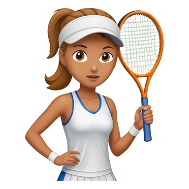 Woman tennis player sticker