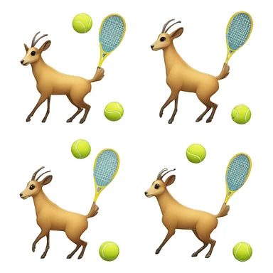 Chamois playing tennis sticker