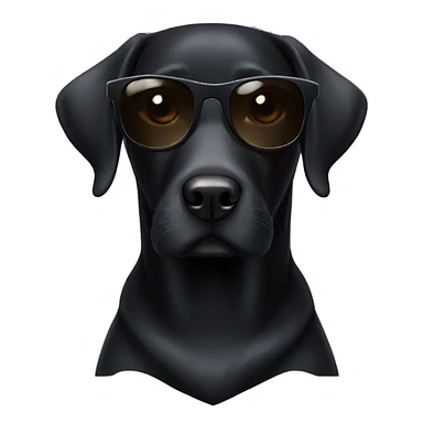 black lab with sunglasses  sticker