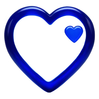 Neon glass cobalt heart  sticker