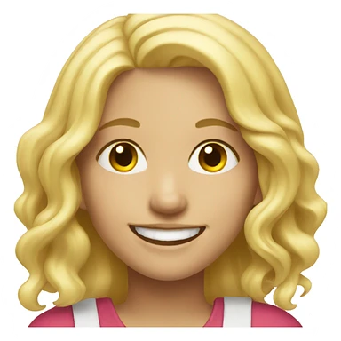 smiling blonde girl portrait sticker