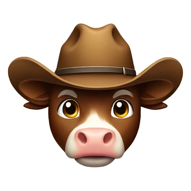 Cowboy cow sticker