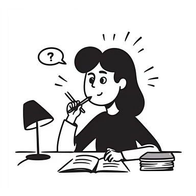 Woman creative thinking sticker