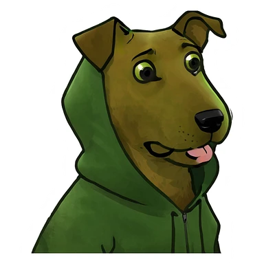 Irish terrier wearing hoodie sticker