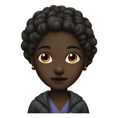 portrait of a dark-skinned girl sticker