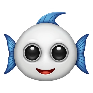 ios fishbone emoji x eyes sticker
