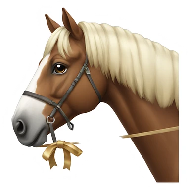 Horse with bow sticker