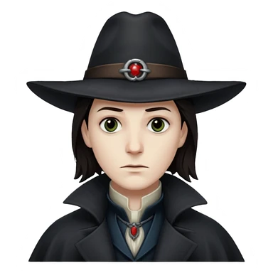 van helsing face, serious sticker