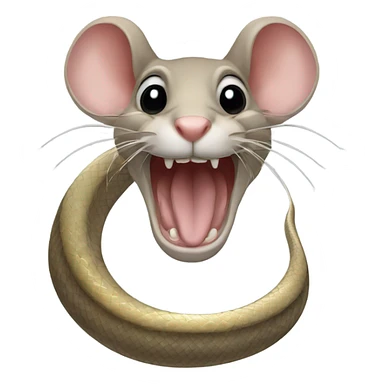 Mouse head a snake’s head  sticker