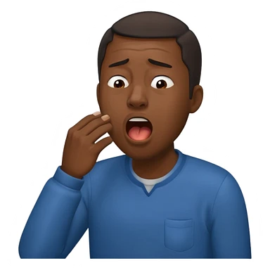 black man Yawning  sticker