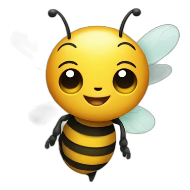 A cheerful bee sticker