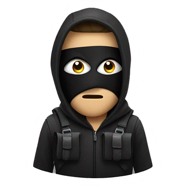 robber with black bag on shoulder sticker