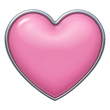 A pink heart with a band sticker