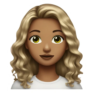 Girl with balayage hair green eyes  sticker