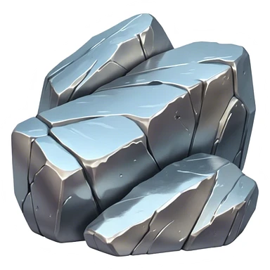 Cinematic Realistic Nickel Ore, Bright and shiny, with a rough, metallic surface reflecting light in soft, gleaming waves. The metal has a subtle luster and is both sturdy and raw in its form. Soft glowing outline, capturing the essence of durability and modern elegance in raw nickel ore. sticker