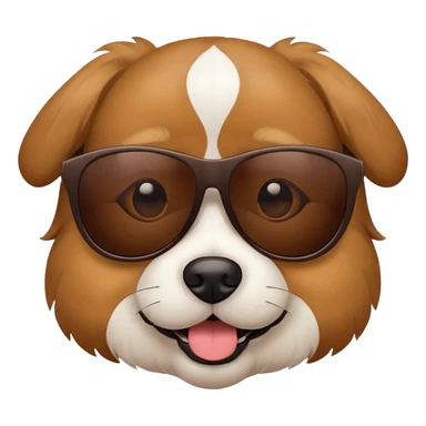 Dog wearing sunglasses sticker