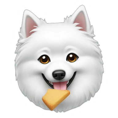japanese spitz eat sticker