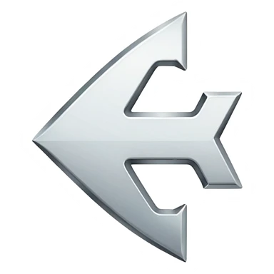 Simple white arrow pointing downwards sticker