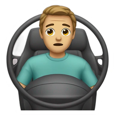 sad behind the wheel sticker