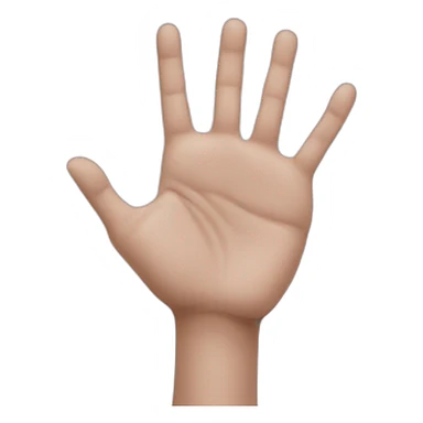 hand with 5 fingers sticker