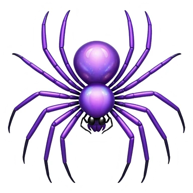 glitter purple and cian spider sticker