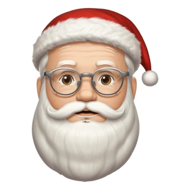Santa Claus, beard, glasses
 sticker
